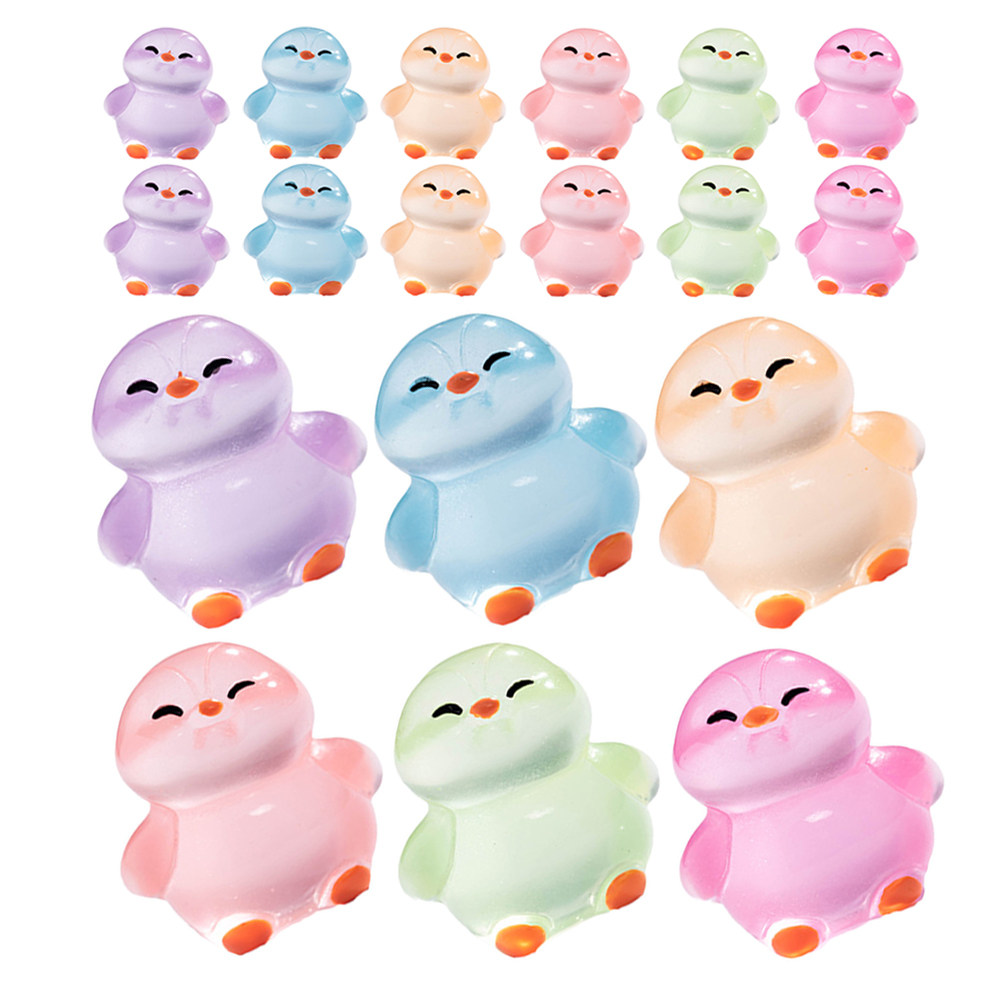 Lighting Home Decor Ideas - 18Pcs Glowing Resin Penguins: Cute Mini