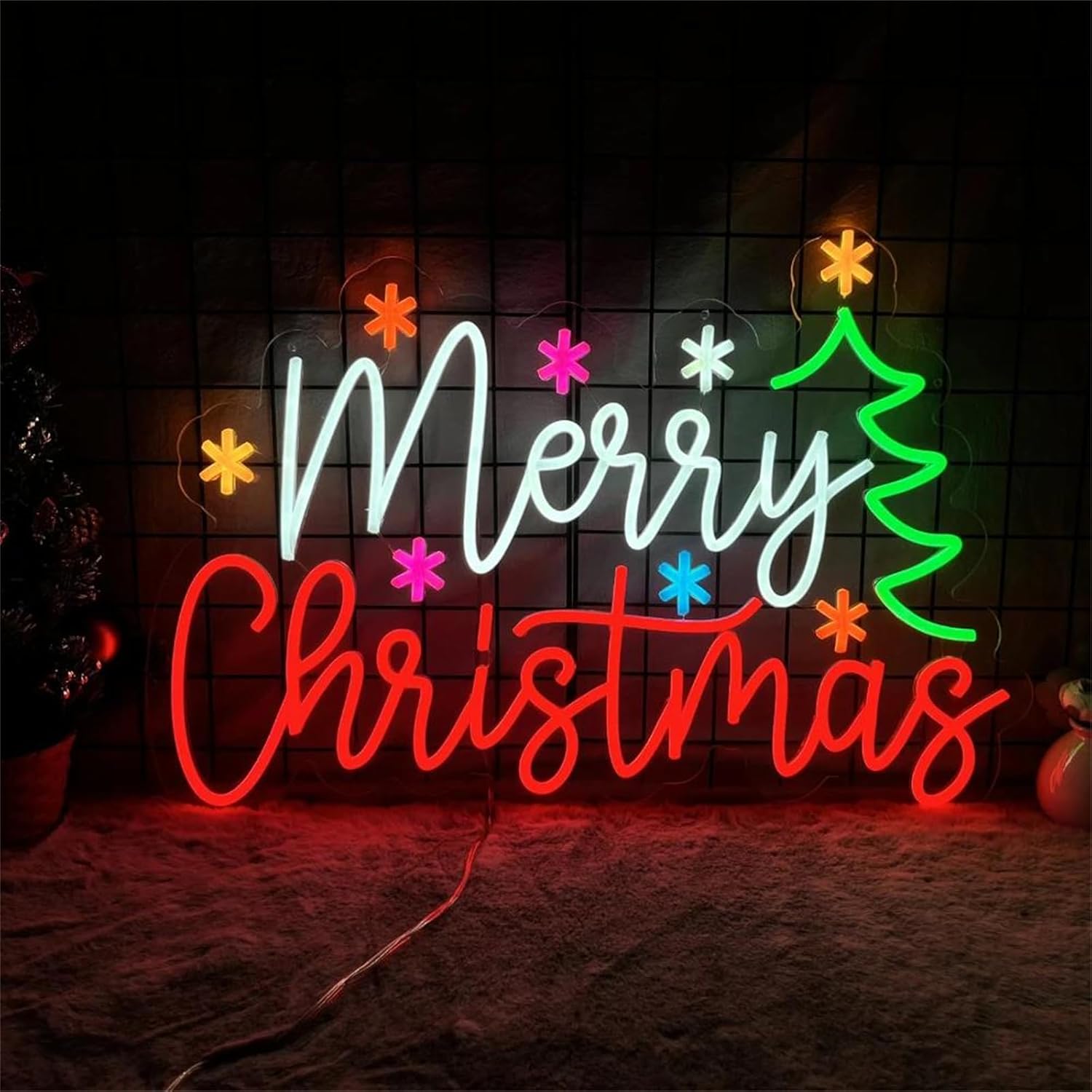 Merry Christmas Neon Sign with - Lighting Home Decor Ideas ulasan dan harga