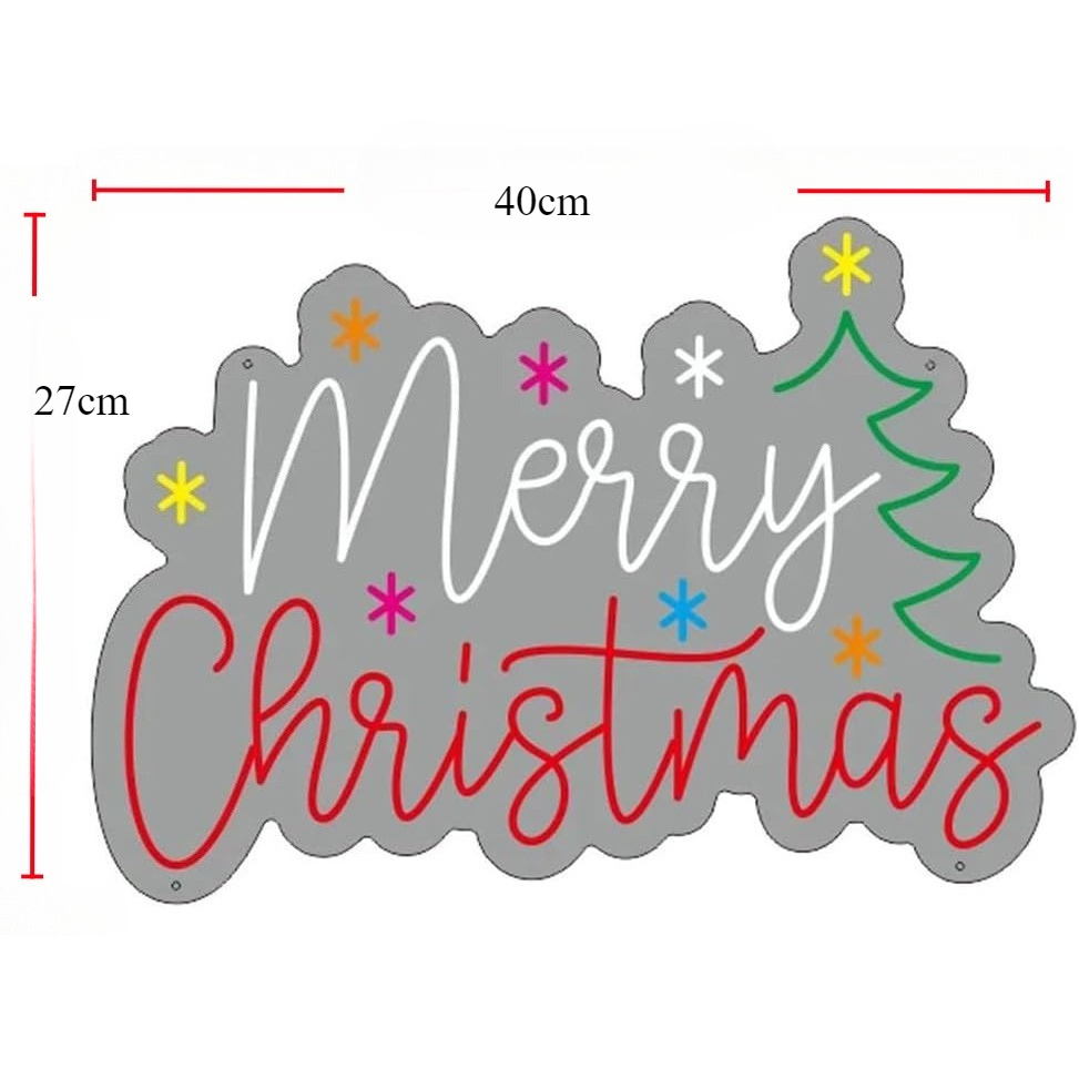 Merry Christmas Neon Sign with - Lighting Home Decor Ideas ulasan dan harga