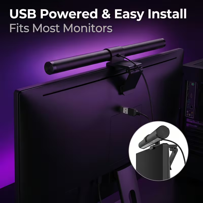 LED Monitor Light Bar With Rem - Touch Dimmer Lamp ulasan dan harga