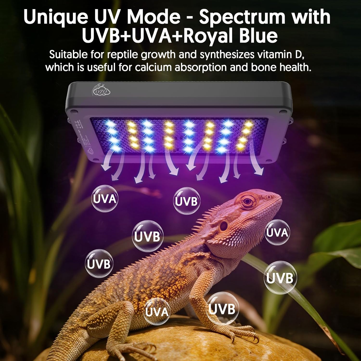 24W LED UVA UVB Reptile Lamp w - Gecko Lighting & Decor ulasan dan harga