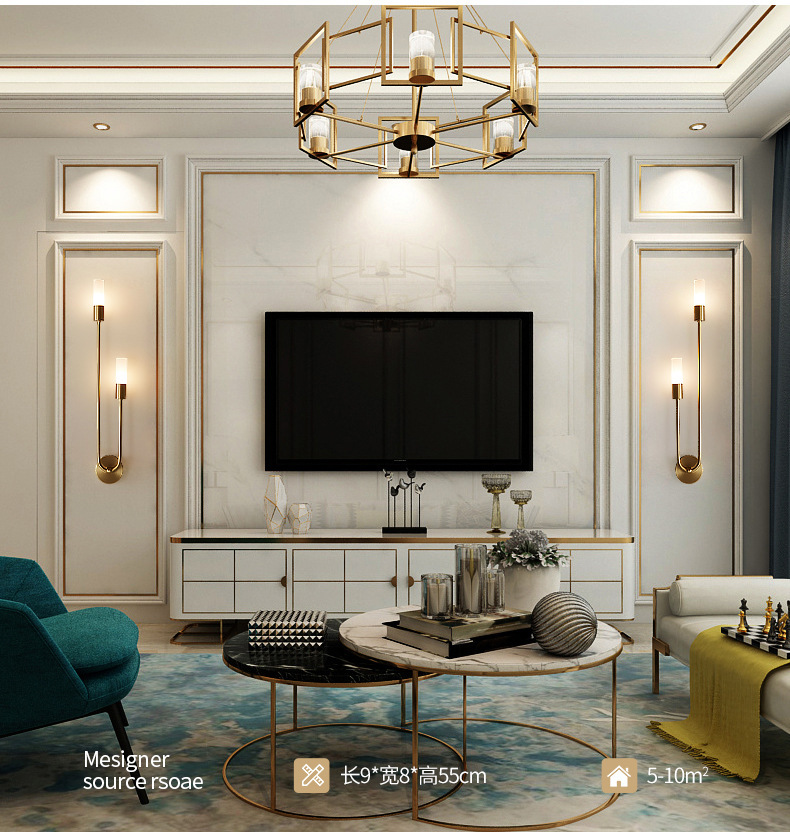 Retro Background Living Room A - Lighting Decor For Bedroom ulasan dan harga