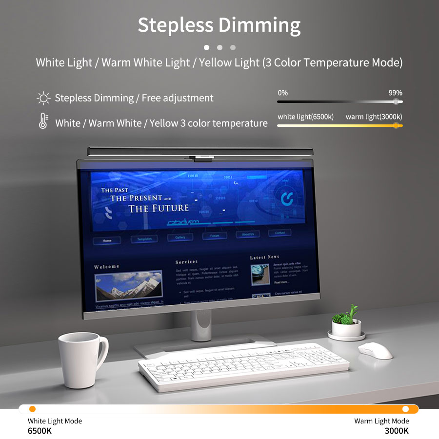 50cm LED Monitor Light Bar Scr - Touch Dimmer Lamp ulasan dan harga