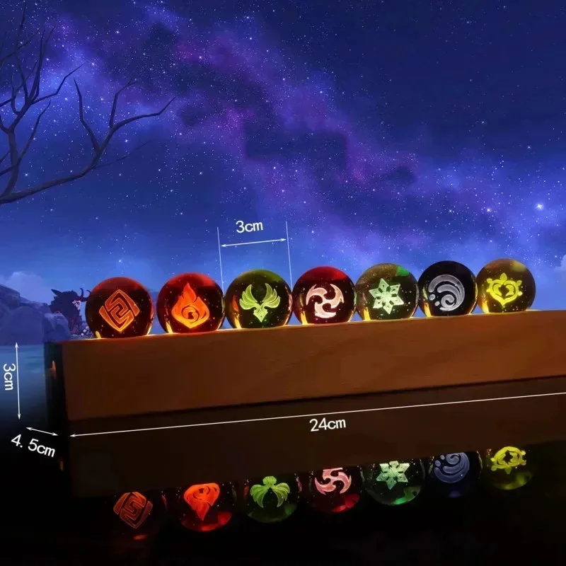 Game Crystal Ball Figure Night - Elements Lighting Decor ulasan dan harga