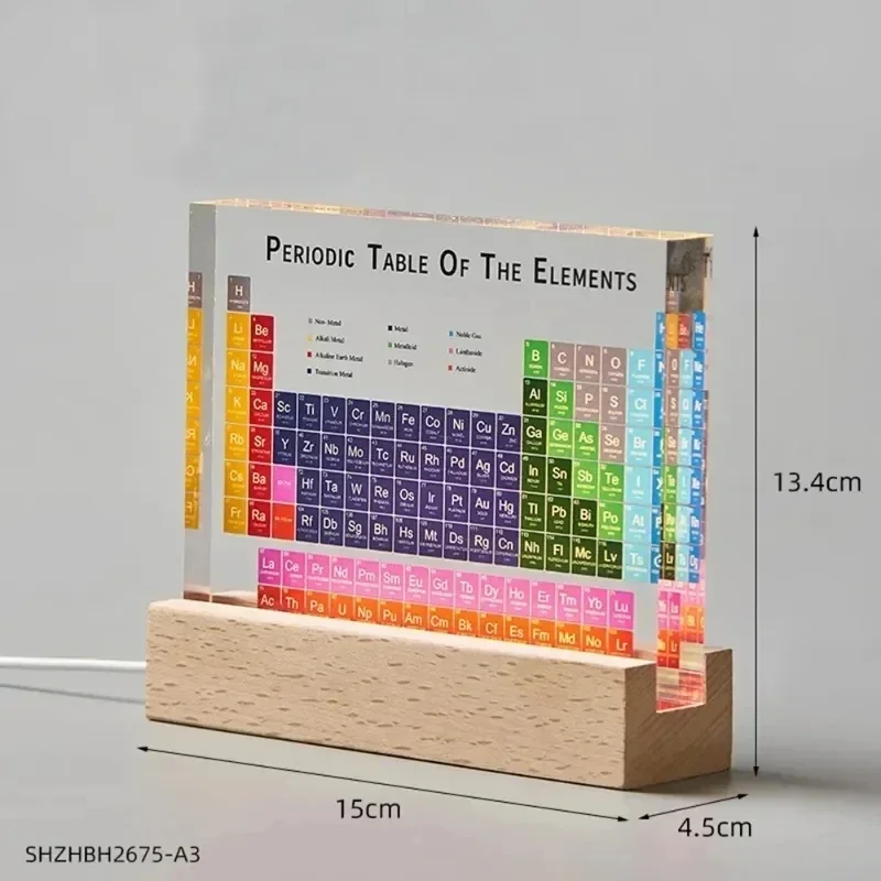 Mendeleev Periodic Table Acryl - Elements Lighting Decor ulasan dan harga