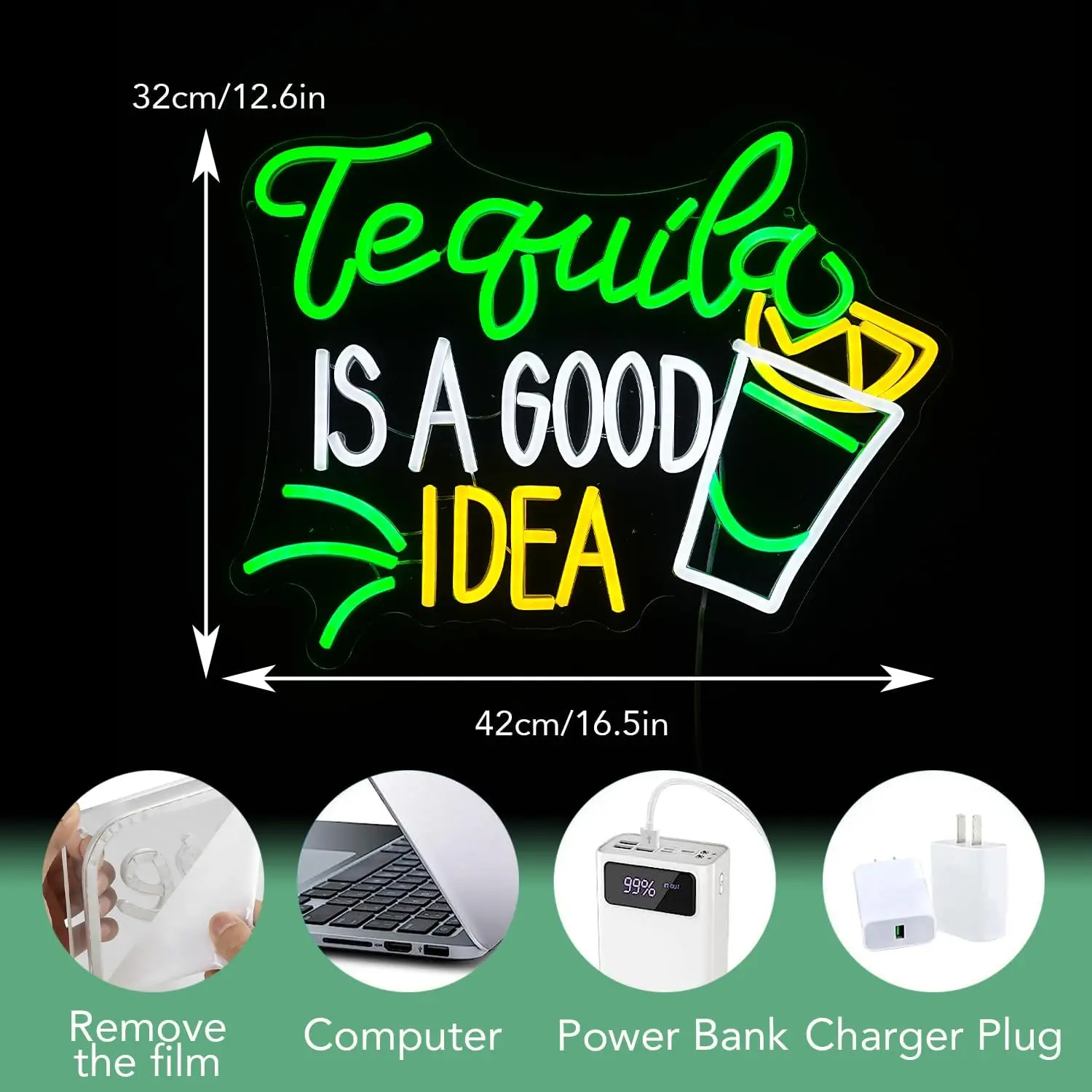 Tequila Is A Good Idea Neon Si - Lighting Home Decor Ideas ulasan dan harga