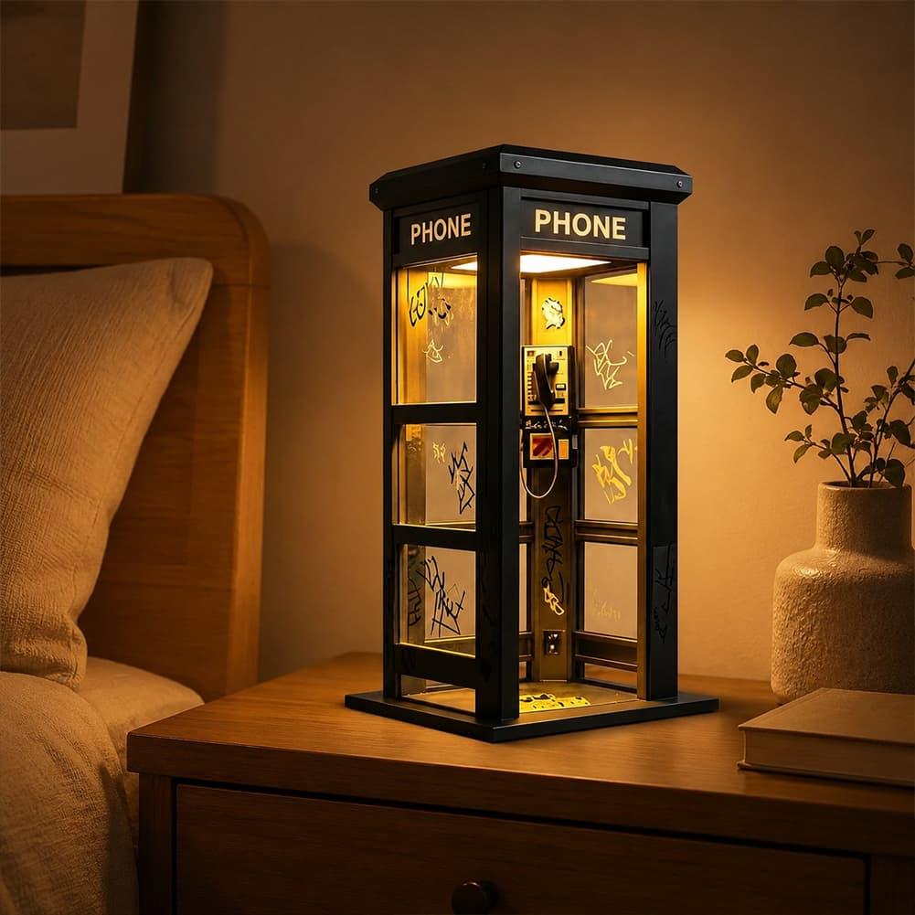 Retro Graffiti Phone Booth Tab - Lighting Decor For Bedroom ulasan dan harga