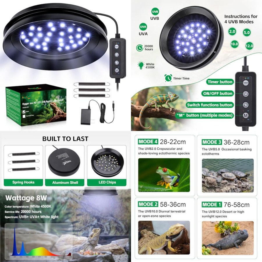 UVB Light for Reptiles with Di - Gecko Lighting & Decor ulasan dan harga