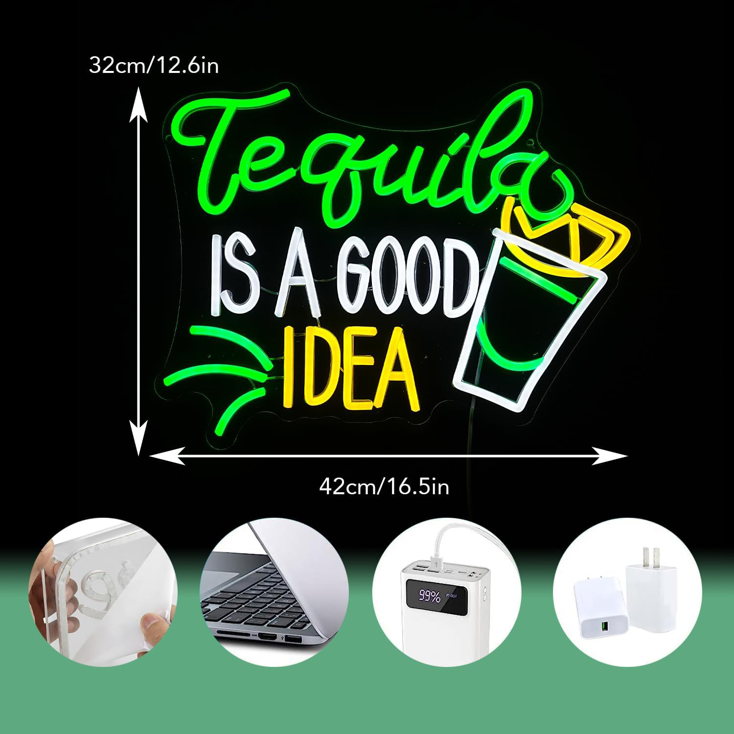 Tequila Is A Good Idea Neon Si - Lighting Home Decor Ideas ulasan dan harga