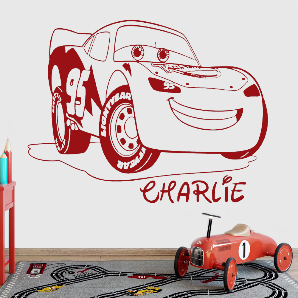 Personalised Name Wall Decals  - Lighting Mcqueen Decor ulasan dan harga