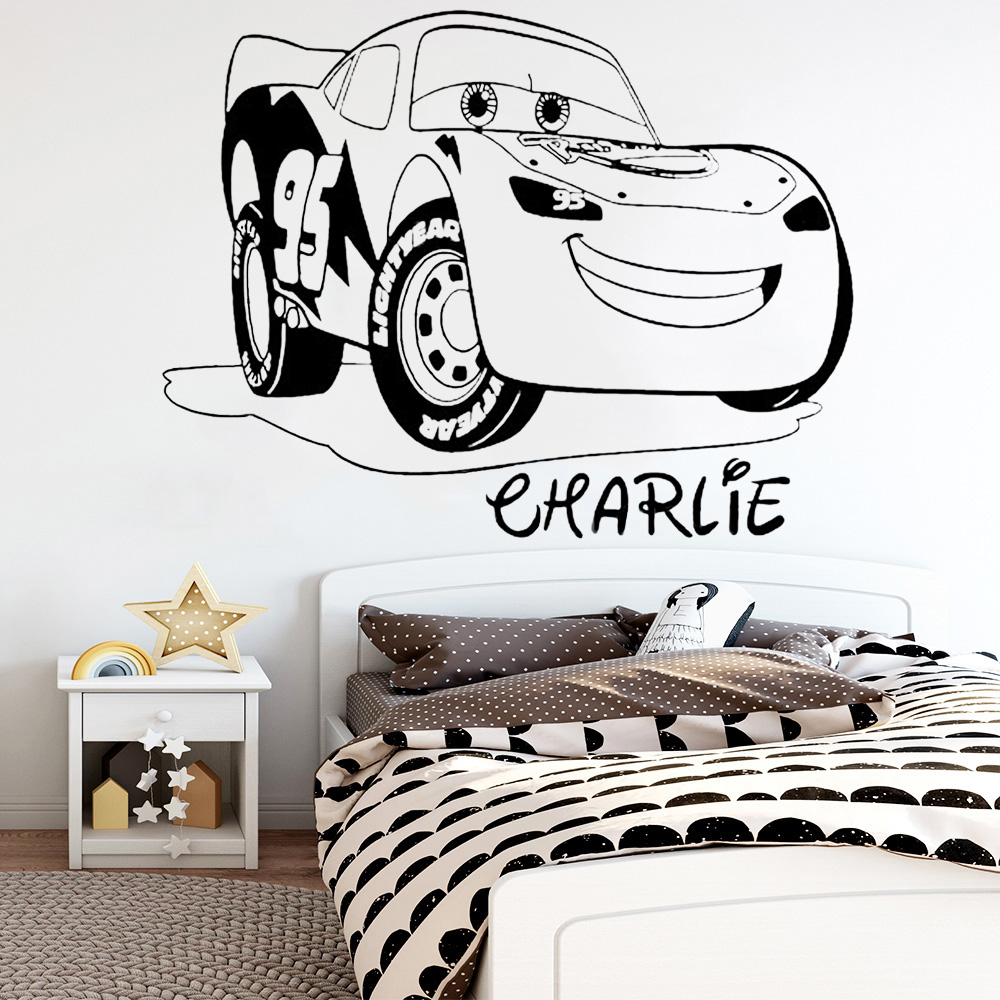 Personalised Name Wall Decals  - Lighting Mcqueen Decor ulasan dan harga