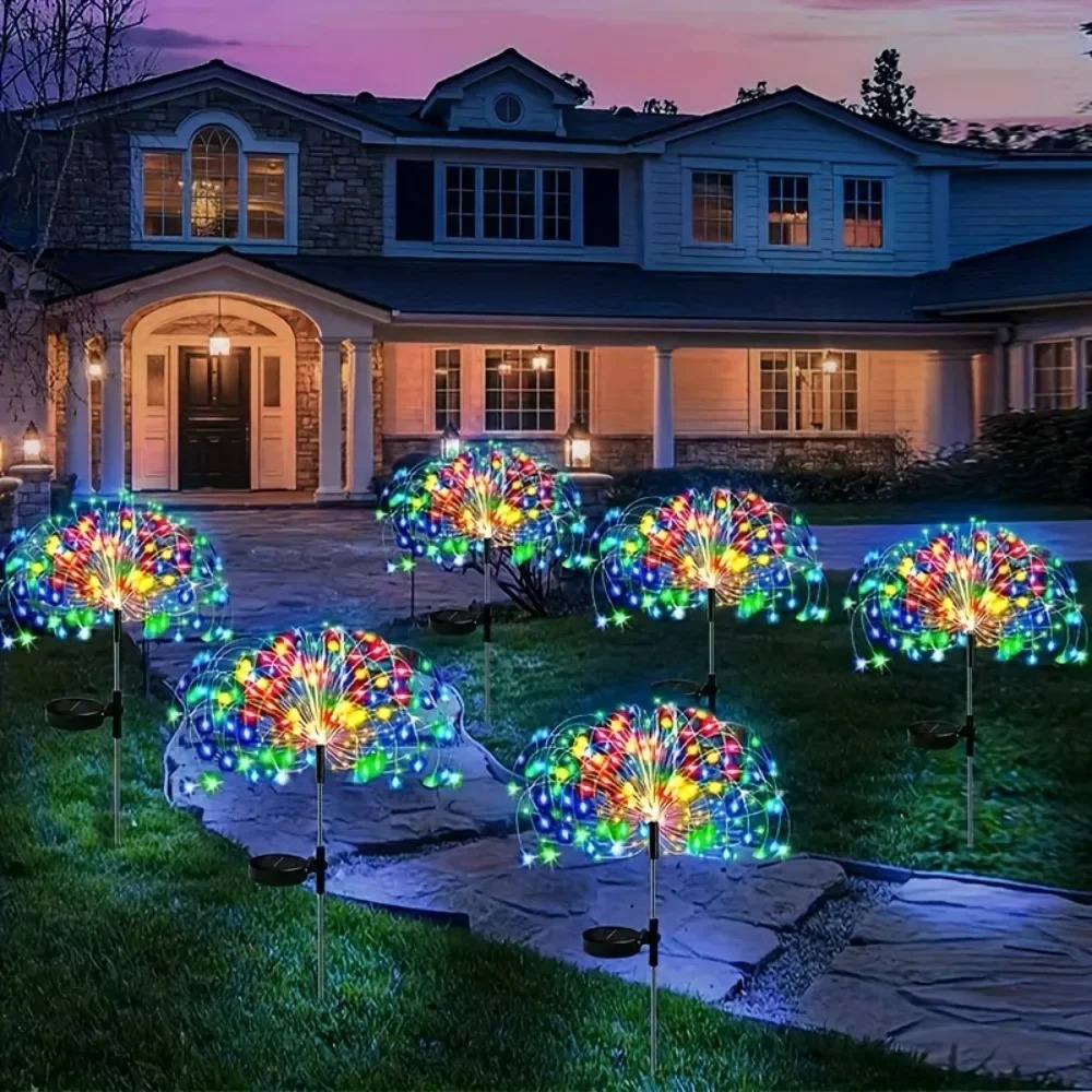 Solar LED Firework Fairy Light - Outdoor Lighting Wedding Decor ulasan dan harga