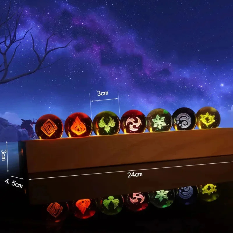Game Genshin Impact Crystal Ba - Elements Lighting Decor ulasan dan harga
