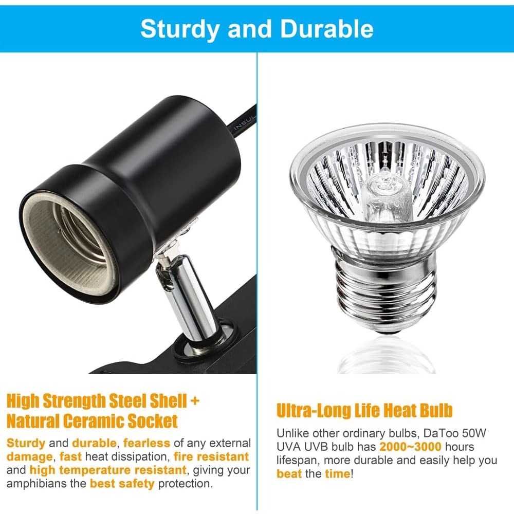 Reptile Heat Lamp Fixture E27  - Gecko Lighting & Decor ulasan dan harga