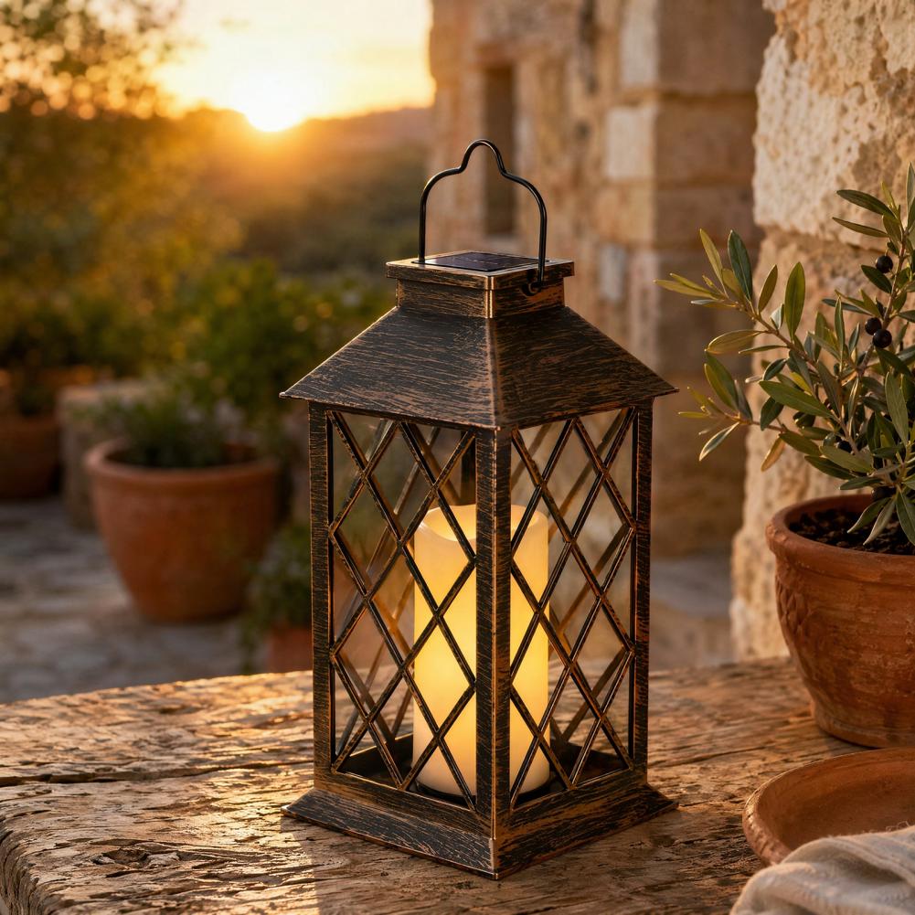 Retro Solar Lantern, Outdoor S - Lighting Decor Outdoor ulasan dan harga