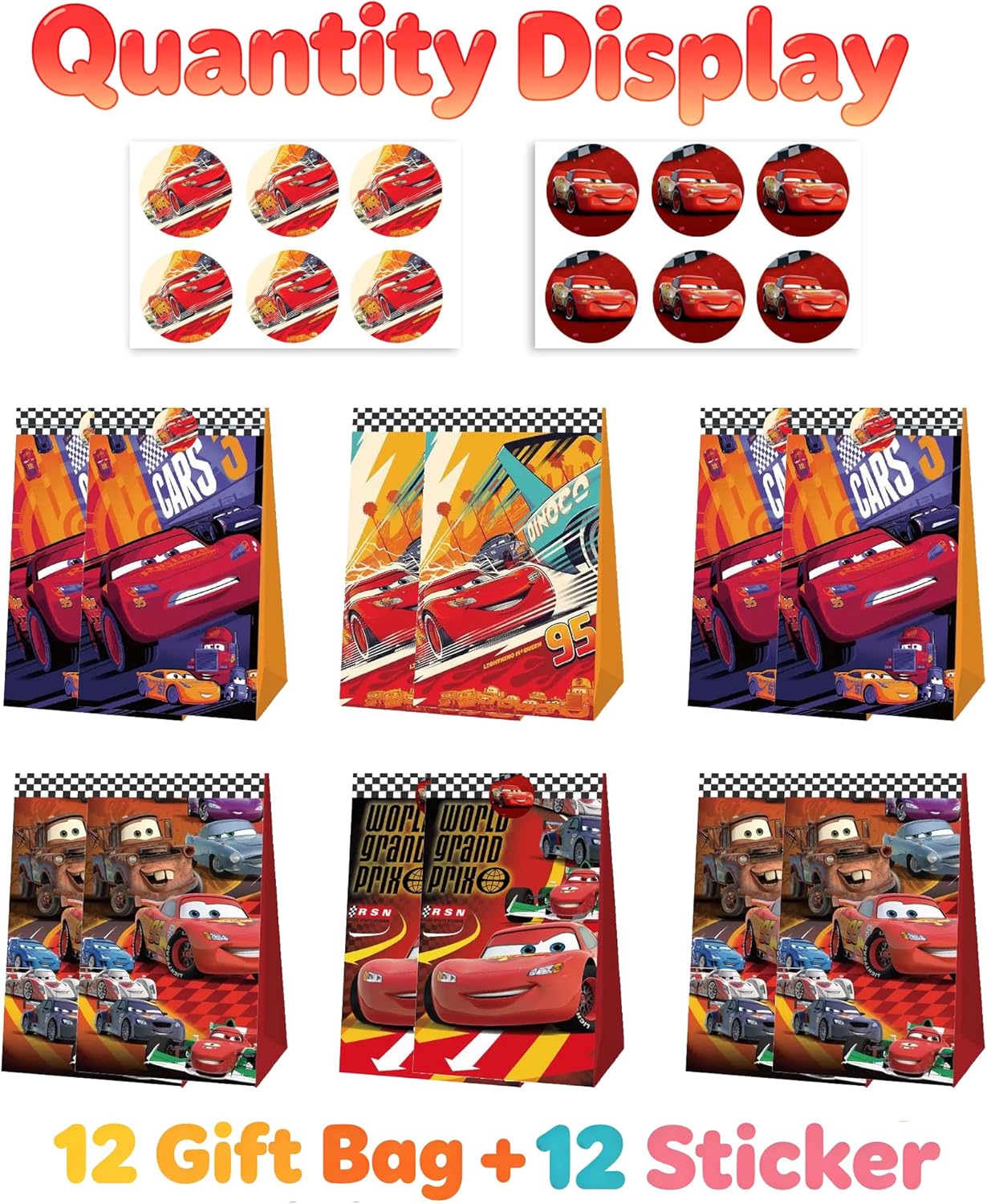 Cute Cars Party Favor Gift Bag - Lighting Mcqueen Decor ulasan dan harga
