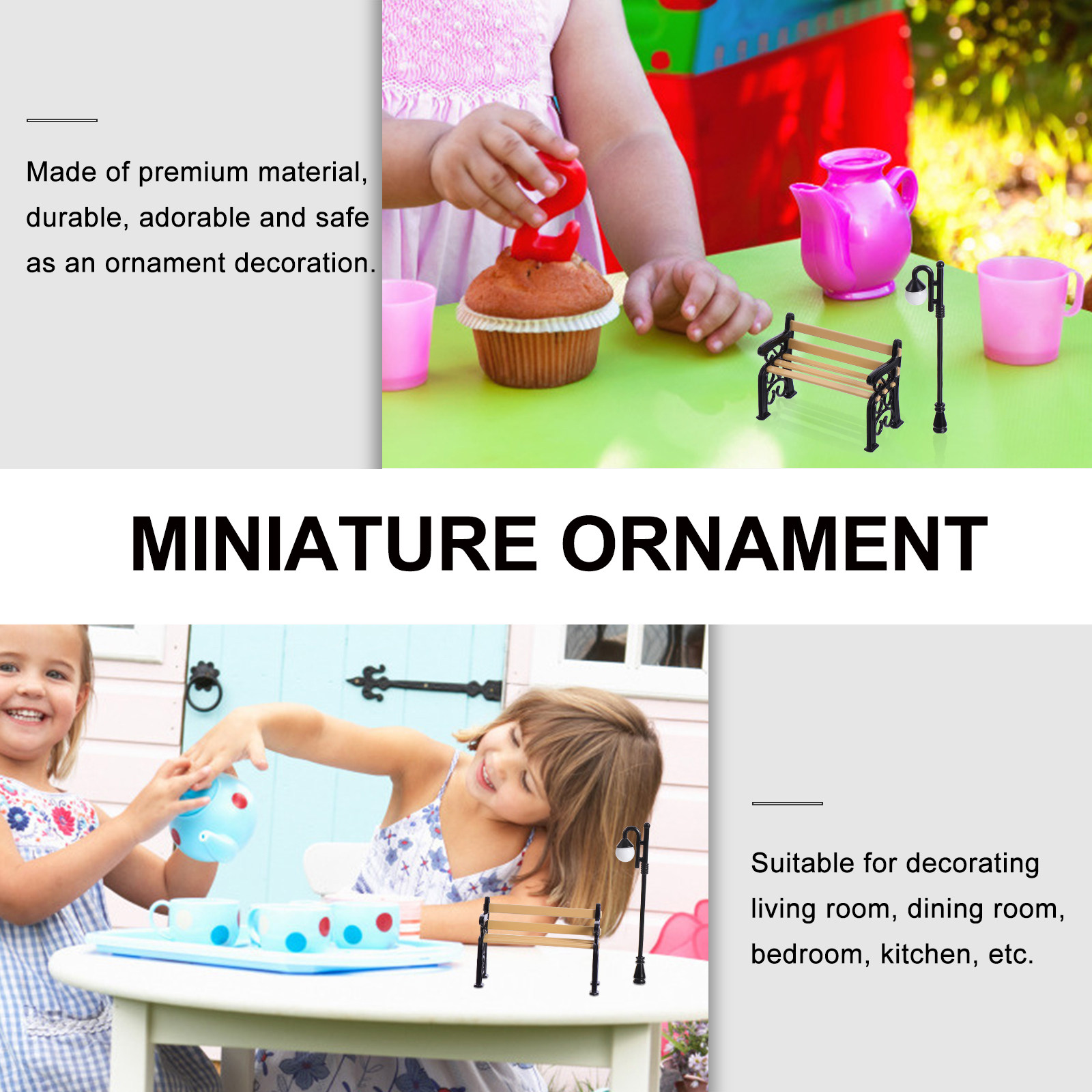 2Pcs Miniature Chair and Stree - Lighting Home Decor Ideas ulasan dan harga