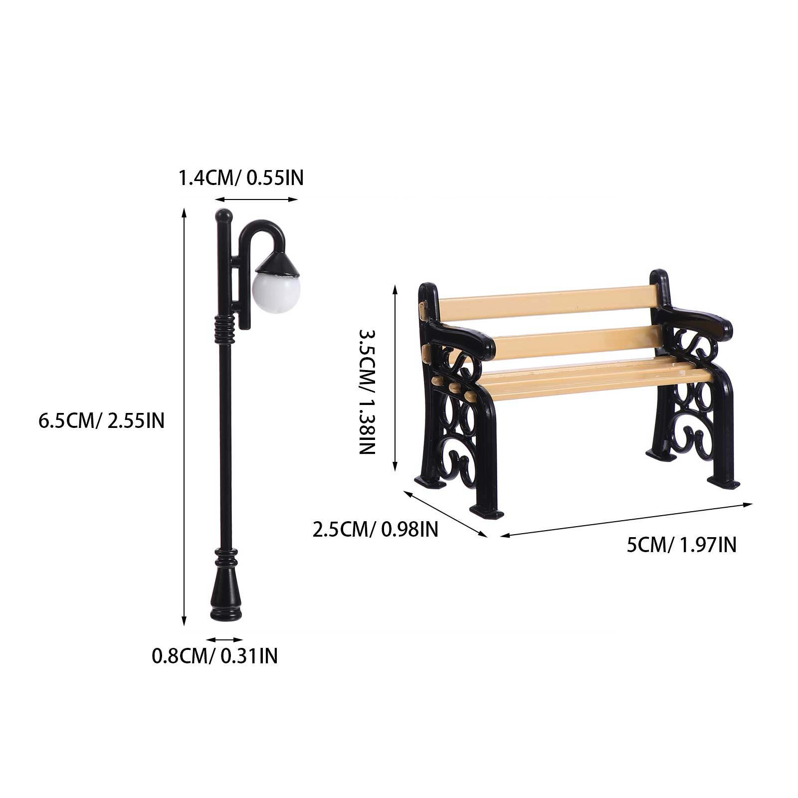 2Pcs Miniature Chair and Stree - Lighting Home Decor Ideas ulasan dan harga