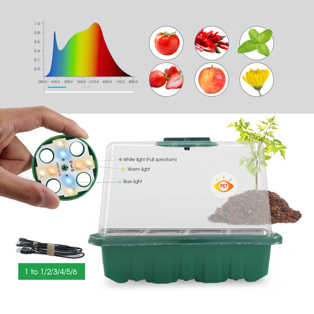 LED Nursery Pots with Grow Lig - Touch Dimmer Lamp ulasan dan harga