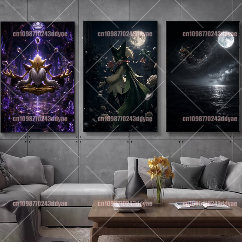 Anime Pokemon Character Canvas - Lighting Decor Items ulasan dan harga