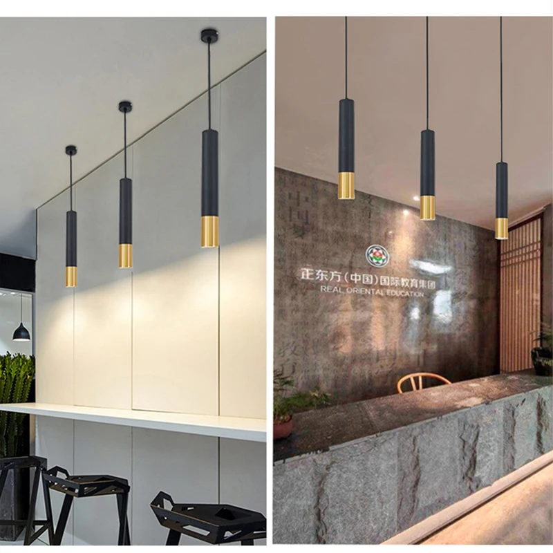 Modern LED Long Tube Pendant L - Lighting Decor Company ulasan dan harga