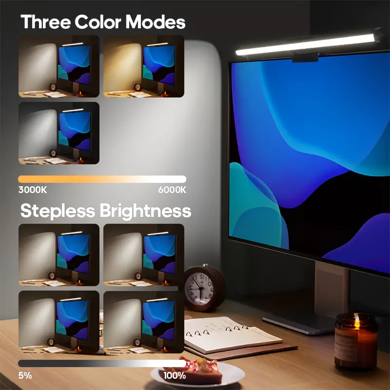 Led Monitor Light Bar Computer - Touch Dimmer Lamp ulasan dan harga