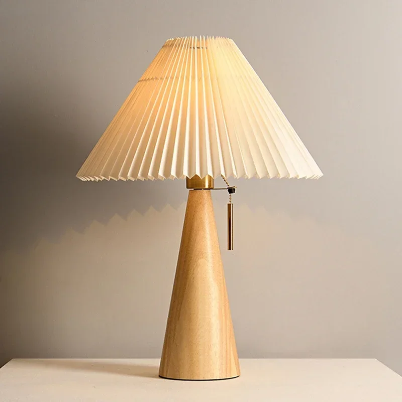 Retro Pleated Table Lamp Nordi - Lighting Decor For Bedroom ulasan dan harga