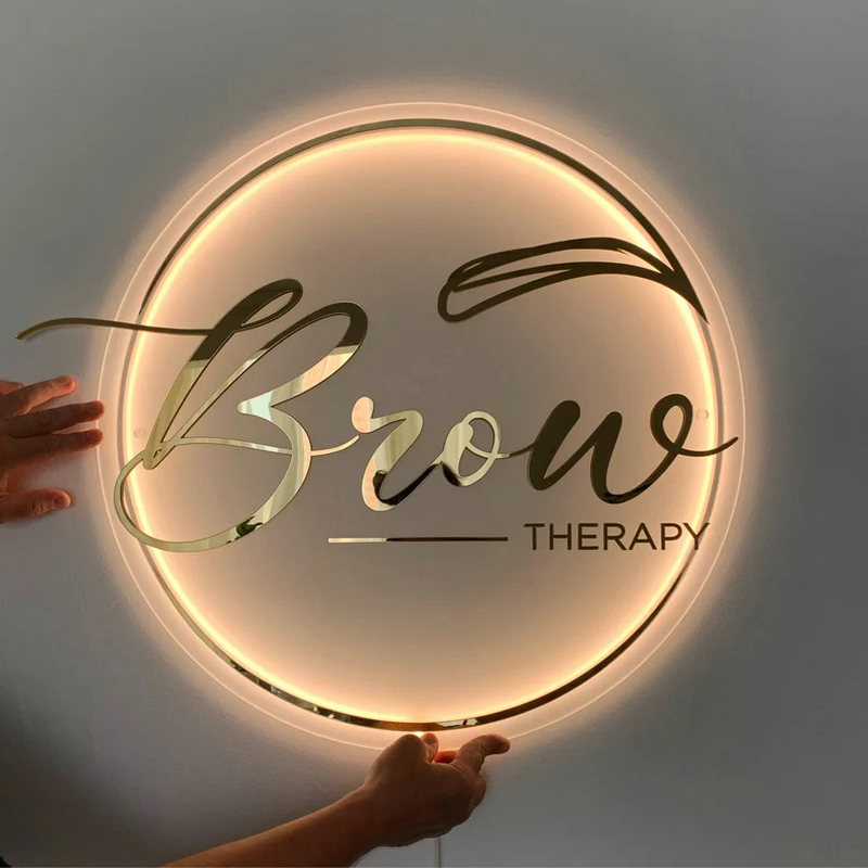 Custom Business Logo 3D Acryli - Lighting Decor Company ulasan dan harga