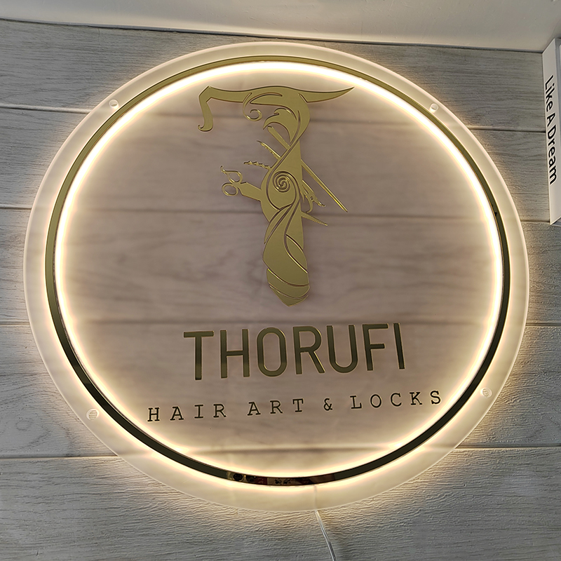 Custom Business Logo 3D Acryli - Lighting Decor Company ulasan dan harga