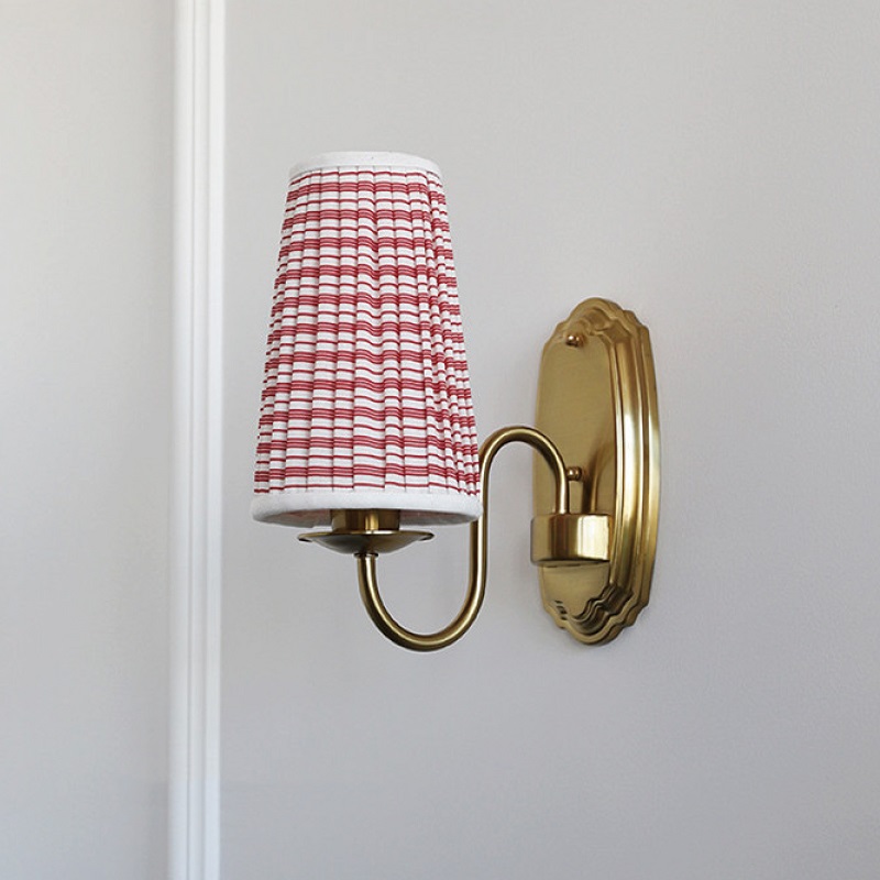 Retro Fabric Wall Lamp Bronze  - Elements Lighting Decor ulasan dan harga